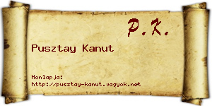 Pusztay Kanut névjegykártya